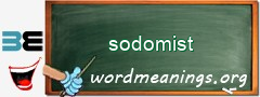 WordMeaning blackboard for sodomist